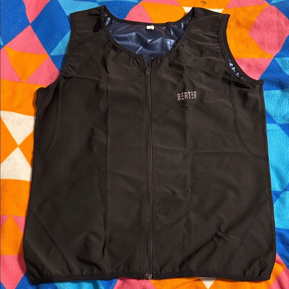 Black Men's sauna Vest M